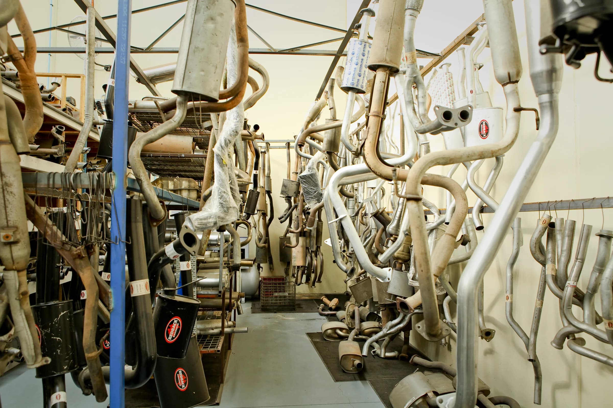 Exhaust parts and fabrication equipment
